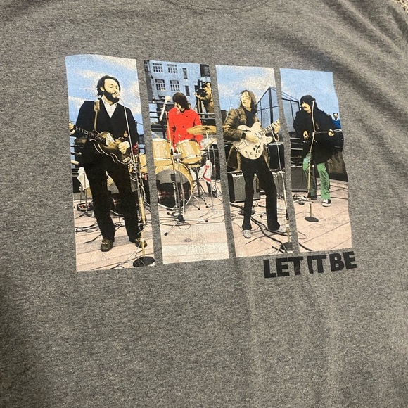 Beatles “Let it Be”  Band Gray T-shirt Size Large - Picture 3 of 7